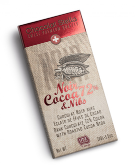 Chocolat Stella "Noir Cacoa 72% & Nibs"